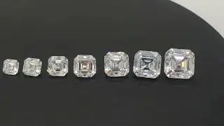 3mm to 12mm White Colorless Asscher Cut 6A Quality Cubic Zirconia Simulated Diamonds