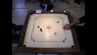 Carrom French Tournament match Pierre Dubois vs Radjou Venou