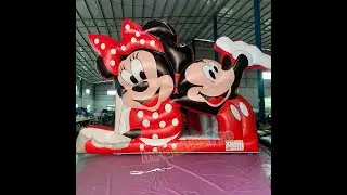 Mickey & Minnie Inflatable Combo: Factory Quality Check & 3D Artwork Review 🏗️✨