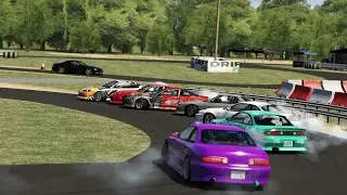 WDTS Nissan 180sx on ADC Klutch Kickers | 8 Cars Tandem | Assetto Corsa Drifting