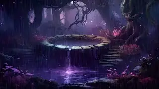 Fantasy Music with Rain / Forest Sounds 🌧️ | Fairy Pool with Magical Rain