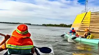 RACING to St. Louis | 7 Kids + Mom Paddle Mississippi - Day 57