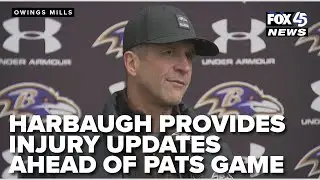 Ravens coach John Harbaugh provides injury updates ahead of game vs. Patriots