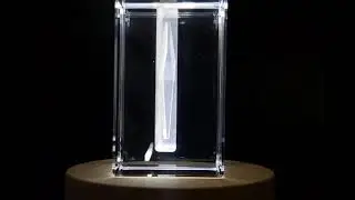 Unidirectional Flow | 3D Engraved Crystal Sculpture of 'One Way Traffic' Sign FSS-202