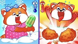 Hot and Cold Song 🔥😱❄️ Funny Kids Songs 😡🥶 And Nursery Rhymes by Lucky Zee Zee