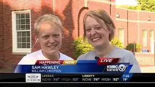 KMBC interviews Procter Elementary Principal Amy Hawley and her son Sam about Project Shine