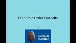 EOQ Calculation in 5 min. How to Calculate Economic Order Quantity Model or EOQ Model
