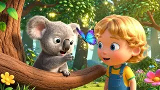 Baby Koala Followed a Fluttering Butterfly | Funny Toddler Song | Kids Rhymes