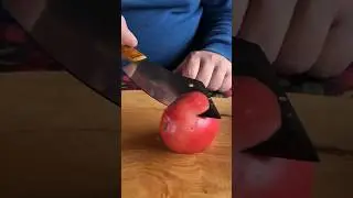 😎👌🔥 Проверка Big Food на продуктах. 😉👌🔥   #knife #природа #bigfood #еда #обзор #ножи #кулинария #edc
