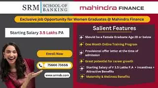 Exclusive Job Opportunity for Women Graduates @ Mahindra Finance || Great Career Growth || Jobs