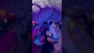 soft flaky blue dyed bsn #bsn #gymchalkasmr #gymchalk #asmr #chalkasmr #powderychalk #relaxingasmr