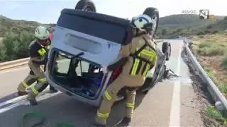 Accidente de tráfico en la N-211