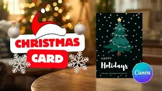 How to Design a Christmas Card in Canva 🎄 | Easy Holiday Card Design for Beginners