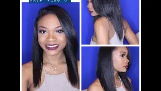 HAIR VLOG 3- Straightening, Length Check + Detailed Update!