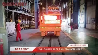 High Temperature Rail Transfer Cart,50 Tons Battery Powered Electric Transfer Trolley