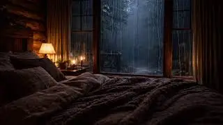 Cozy Cabin in Heavy Rain 🌧️ | Relaxing ASMR for Deep Sleep & Stress Relief