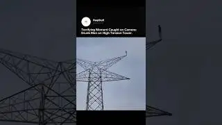 Terrifying Moment Caught on Camera: Drunk Man on High-Tension Tower. 😨 #viral #india