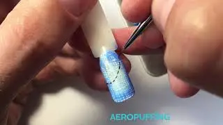 Aeropuffing Nail Art Tutorial: Jeans Design