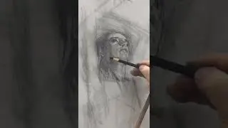 Ghosting - In, Direct Figure Drawing technique, from Abstract start to Realistic finish