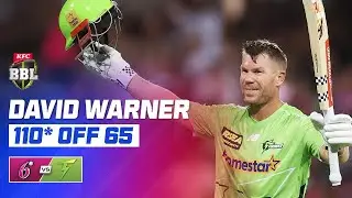 David Warner Blitzes Second Hundred of #BBL15 In Star-Studded Sydney Smash