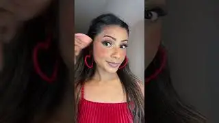 Easy Valentine&rsquo;s Day makeup #shorts #valentinesdaymakeup #easymakeup #makeuphacks #redlips #glitter