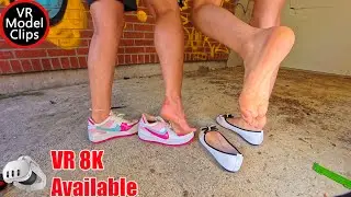 VR 8K Vorschau Clip:  Models zeigen euch ihre Ballerinas und Nike Air Max Schuhe und F&uuml;&szlig;e im Detail