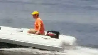14' Inflatable Boat PB430 test with 15 HP Mercury