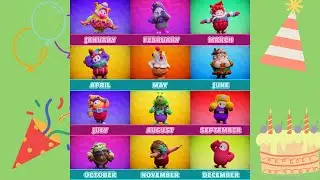 ALL 12 Birthday Month Wins!【Fall Guys Season 5.FUN】