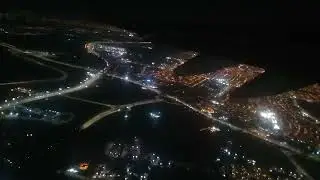The plane took off from Cairo Airport at night ✈️