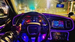 POV Driving home from work at 3am in Dodge Charger