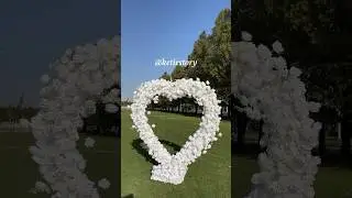 🤩White Rose Heart-shaped Flower Arch🥳ONLY $699🌸#proposal #event #decor