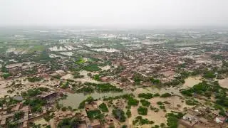 DG Khan Taunsa Sharif Floods Drone video | Barbadi K Manazir- 300 Bastian Silab Me Dub Gae