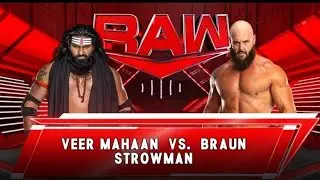BRAUN STROWMAN VS VEER MAHAAN‼️ WWE2K2024