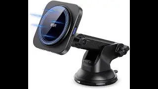How To Used ESR HaloLock Dashboard MagSafe Car Charger Mount [Wireless Car Charger]