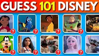 Guess 101 Disney Characters In 3 Seconds | EASY to IMPOSSIBLE