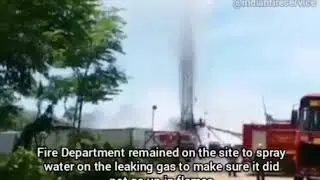 Gas leaking from Assam oil well