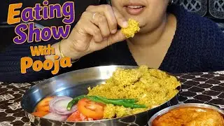 😋 Eating 🍗 Chicken Biryani 🍗 Butter chicken ll Eating Show With Pooja