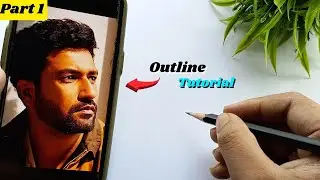Vicky kaushal Outline Tutorial | Step by Step | How to draw | Part 1