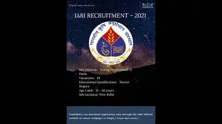 IARI Young Professional II Recruitment 2021