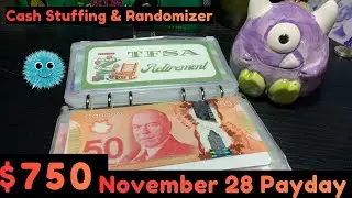 Happy Thanksgiving US ~ November 28 Payday ~ Cash Stuffing $750
