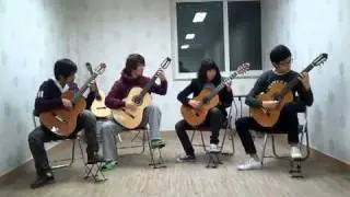 'Caribbean blue' - Enya ; guitar quartet