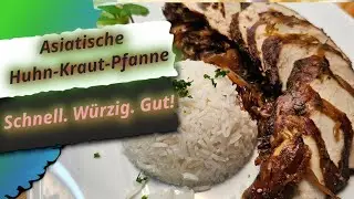 Asiatische Huhn-Kraut-Pfanne mit Reis &ndash; schnell, w&uuml;rzig & richtig gut! 🍛