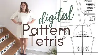 Make pattern pieces fit on your fabric, lining up a panel, Playing Pattern Tetris on Inkscape