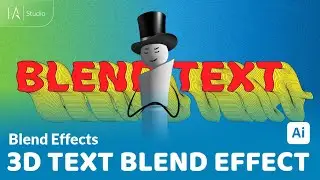 3D Text Blend Effect - Adobe Illustrator tutorial
