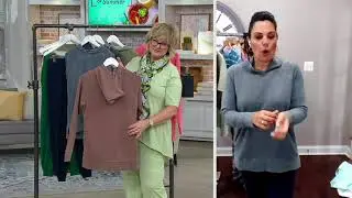 AnyBody Beach Washed French Terry Hoodie on QVC