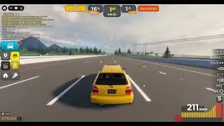 Doing Highway Race with a stock 1992 Volkswagen Golf III - GTI in Roblox Driving Empire