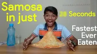 Large Samosa Challenge| Samosa eaten in just __ seconds | Tejash Butani