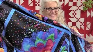 Easy Quilt with a Large Floral Panel 
