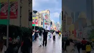 上海南京東路，冬日也擋不住的人氣Nanjing Road East in Winter: Crowds That Never Slow Down#shorts #shanghai
