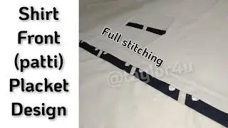 Shirt perfect front patti pattern | How to sew shirt front placket design